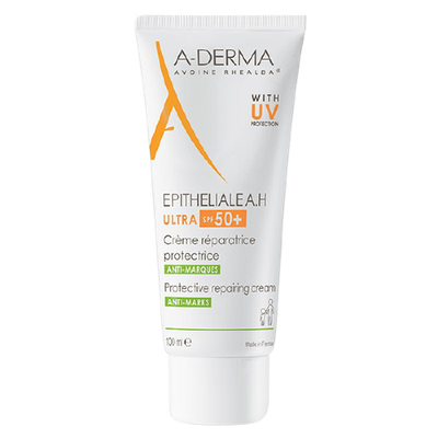 A-Derma - Epithélial A.H Ultra 50+ - Crème réparatrice protectrice anti-marques 100 ml