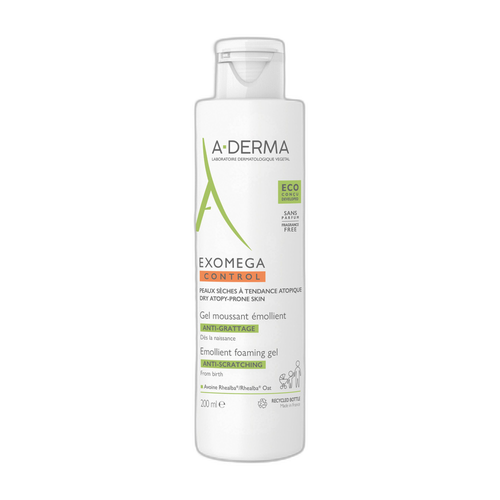 Image A-Derma - Exomega Control - Gel moussant émollient anti-grattage 200 ml