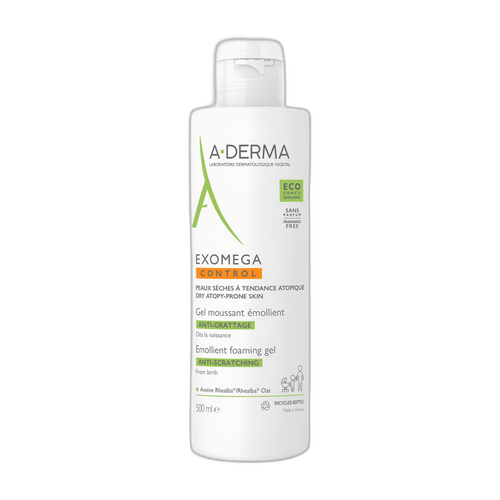 Image A-Derma - Exomega Control - Gel moussant émollient anti-grattage 500 ml