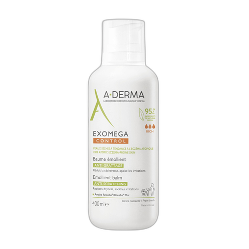 Image A-Derma - Exomega Control - Baume émollient anti-grattage - Peaux sèches à tendance à l'eczéma atopique 400 ml