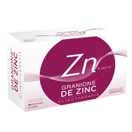 Image GRANIONS ZINC AMPOULE BUVABLE 2ML x30