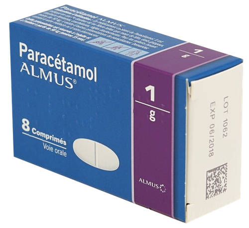 PARACETAMOL 1G ALMUS COMPRIMÉ 8