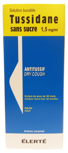 Image TUSSIDANE 1,5MG/ML SIROP SANS SUCRE 250ML