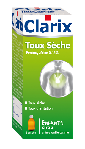 CLARIX TOUX SECHE PENTOXY ENFANT SIROP 150ML